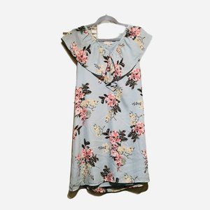 Maison Jules Floral Mint Flounce Dress